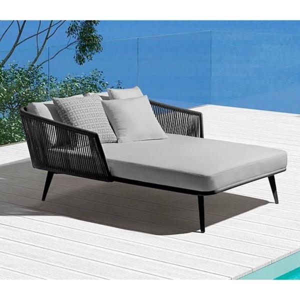 كنبة خارجية حديد - أسود