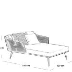 كنبة خارجية حديد - أسود