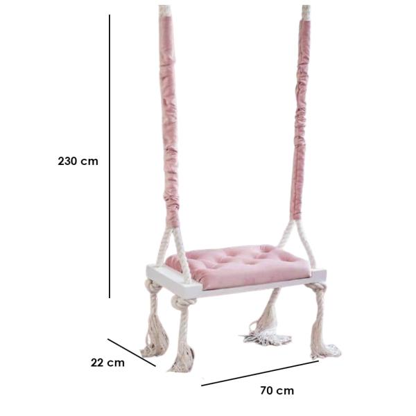 ASL.101 مرجيحة منزلية - زهري وأبيض