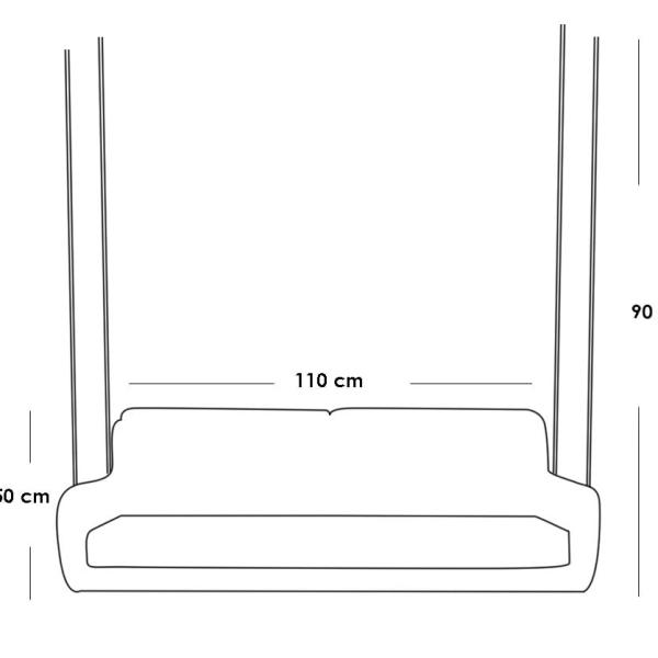 Swing 50x110x60 cm - White & Beige - RSH.SH125