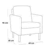 طقم أثاث خارجي - 5 قطع - بني وأوف وايت - MAM135