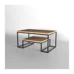 ترابيزة قهوة استيل بني و أسود - 120×60×60 سم