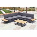 ركنة خارجية حديد و قماش جاكوار 2 قطعة - رمادياطثم