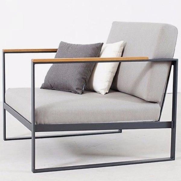 كرسي ستيل - رمادي