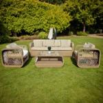 طقم أثاث خارجي راتان 4 قطع - بيج