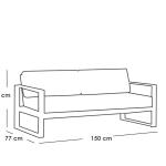 طقم أثاث خارجي حديد 4 قطع - متعدد الألوان