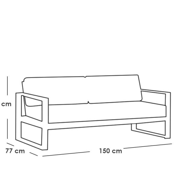 طقم أثاث خارجي حديد 4 قطع - متعدد الألوان