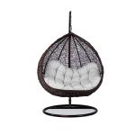 كرسي معلق فردي رتان - بني