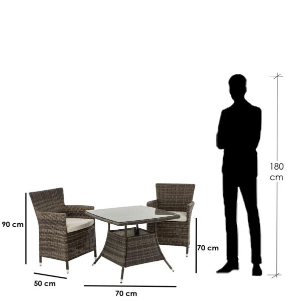 ETH.EL14 طقم أثاث خارجي - بني