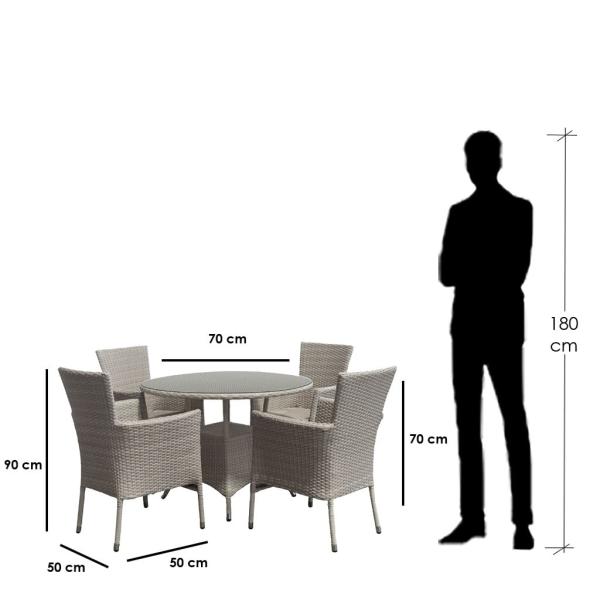 ETH.EL18 طقم أثاث خارجي - بيج