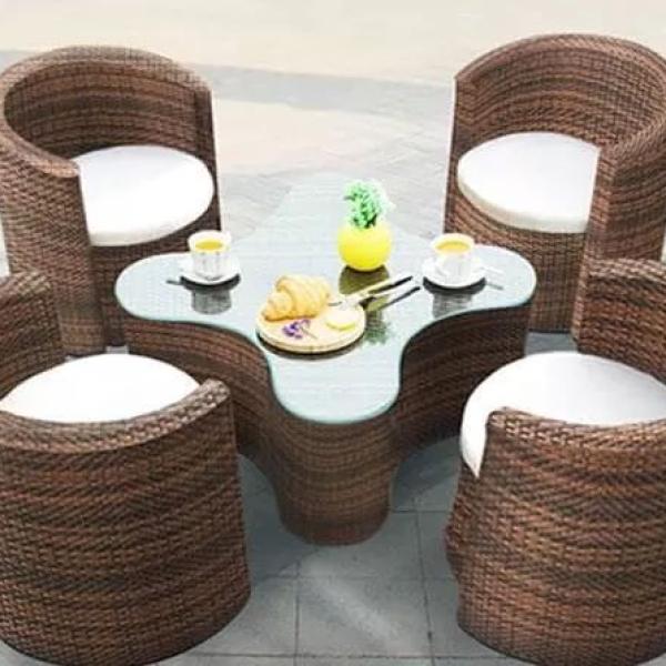 طقم راتان خارجي 4 كراسي وترابيزة - SAT128