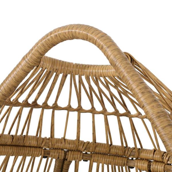 كرسي خارجي راتان - بيج و أوف وايت