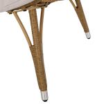 كرسي خارجي راتان - بيج و أوف وايت