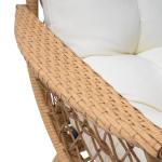 كرسي خارجي راتان - بيج و أوف وايت