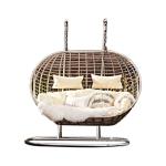 كرسي معلق فردي رتان - بني