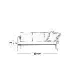 طقم أثاث خارجي حديد و قماش مقاوم للماء 5 قطع -متعدد الالوان