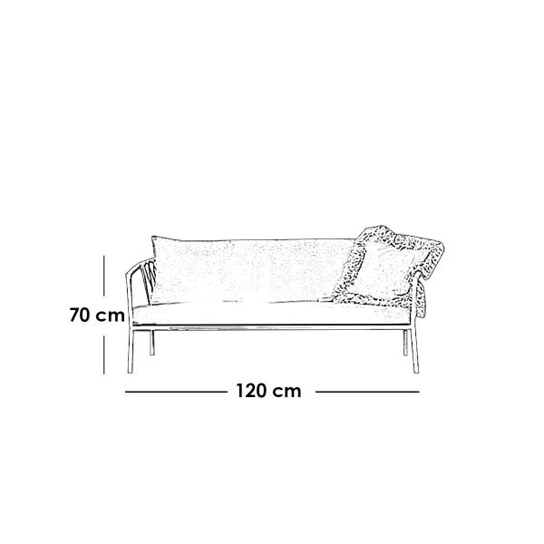 طقم أثاث خارجي حديد و قماش مقاوم للماء 4 قطع -رمادي