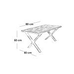 طقم أثاث خارجي حديد و قماش مقاوم للماء 5 قطع -رمادي
