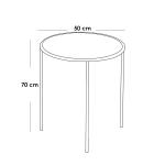 طقم أثاث خارجي حديد و قماش مقاوم للماء 3 قطع -متعدد الالوان