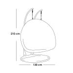 مرجيحه حديد و قماش جاكور - رمادي