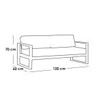 طقم أثاث خارجي حديد و قماش مقاوم للماء 4 قطع - اخضر