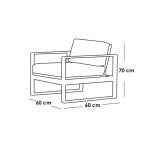 طقم أثاث خارجي حديد و قماش مقاوم للماء 4 قطع - اخضر