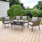 طقم اثاث خارجى 4 قطع - رمادي