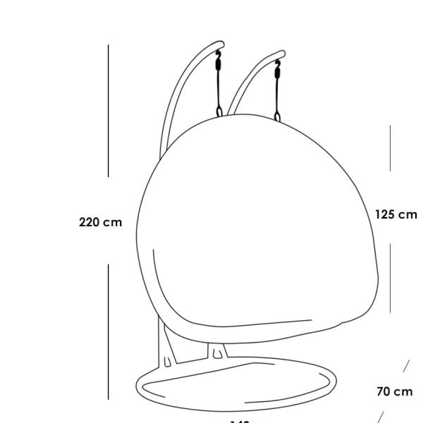 ETH.B.13 كرسي معلق - بني