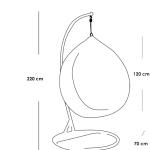 كرسي معلق فردي  رتان - أبيض