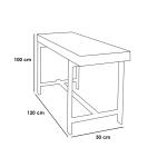 سفرة و 4 كراسي بار ستيل وام دي اف بيج وأسود