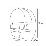 كنبة أثاث خارجي و ترابيزة - أبيض - RSH.SH129