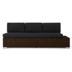 كنبة خارجية راتان و قماش جاكوار - بني و رمادي