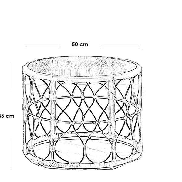طقم أثاث خارجي راتان وجاكوار 2 قطع - بيج و أبيض
