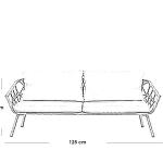 طقم أثاث خارجي راتان وجاكوار 2 قطع - بيج و أبيض