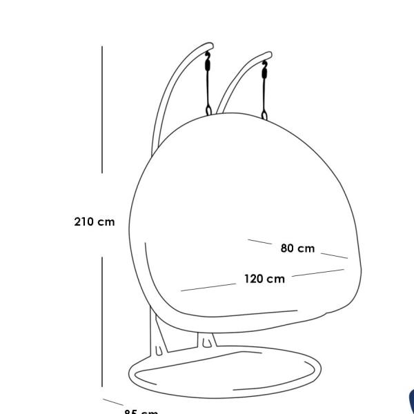 Double Hanging Chair-Brown - ETH.B.2