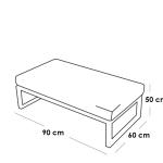 طقم أثاث خارجي حديد و خشب عزيزي 4 قطع - أسود