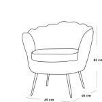 طقم أثاث خارجي حديد و دوبار 4 قطع - بيج