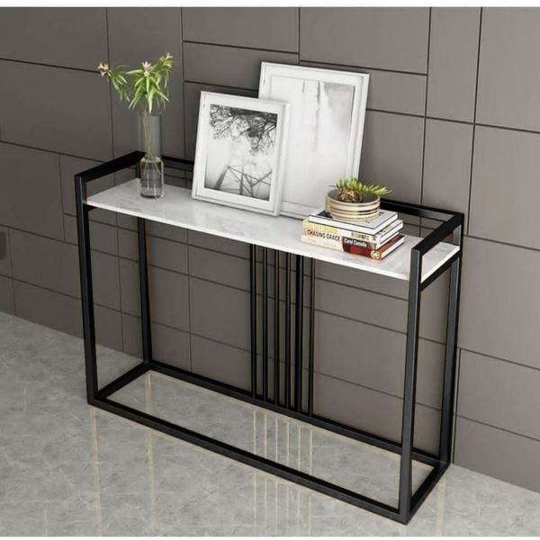 كونسول حديد و رخام 100×120×30 سم - أسود