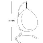 كرسي معلق 210×110×190 سم - اسود - RSH.SH120