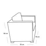 طقم أثاث خارجى رتان و قماش جاكور 4 قطع - أسود