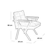 طقم أثاث خارجي - ستيل 4 قطع - بني