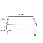 طقم أثاث خارجي 4 قطع حديد وقماش مقاوم للماء - أسود