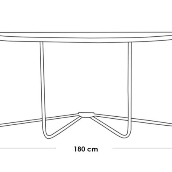 كونسول حديد و زجاج ذهبي -100×180×40 سم