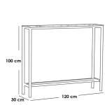 كونسول حديد و رخام 100×120×30 سم - أسود