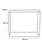 كونسول - حديد - ذهبي - 85×100×40 سم