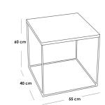 طقم ترابيزات جانبية حديد 2 قطعة - أسود