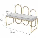 بانكت - ستيل - دهبي - 120×50×100 سم