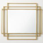 مرايا - ستيل - دهبي - 110×130 سم