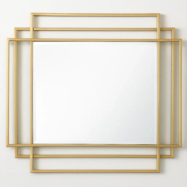 مرايا - ستيل - دهبي - 110×130 سم